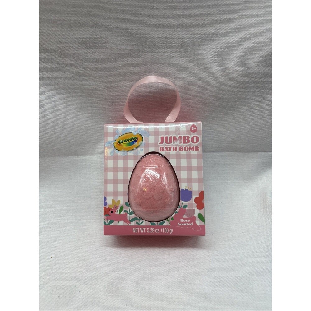 Crayola Jumbo Bath Bomb Rose Scented Easter Egg 5.29 Oz New Sealed Kids
